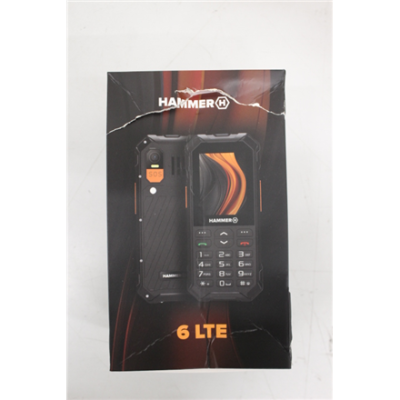 SALE OUT. HAMMER 6 LTE (Black) Dual SIM 2.4" IPS 240x320 / 128MB / 48MB RAM / SD Card / 4G LTE | Hammer 6 LTE | Black | 2.4 " | IPS | 48 MB | 128 MB | Dual SIM | Nano SIM | 3G | Bluetooth | 2.1 | USB version Type-C | Built-in cam