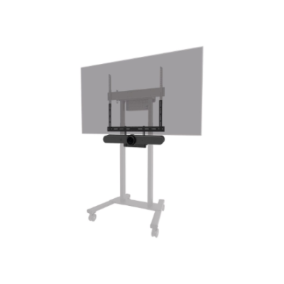 Neomounts Floor stand | AV60-500BL Videobar and laptop shelf kit | Height adjustment | 43-110 " | Maximum weight (capacity) 8 kg | Black