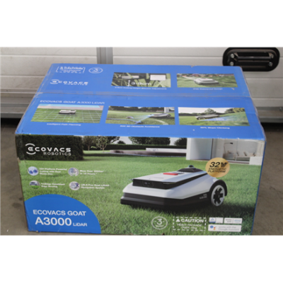 SALE OUT. Ecovacs GOAT A3000 LiDAR Lawn Mower, Robot, Efficiency 400 m² / h, Dual LiDAR + Camera, White / Black | Ecovacs | Lawn Mower | GOAT A3000 LiDAR | DAMAGED PACKAGING | 5000 Ah