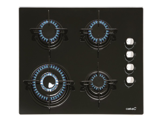 CATA | Hob | CI 631 A / A 08041412 | Gas on glass | Number of burners / cooking zones 4 | Rotary knobs | Black