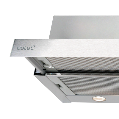CATA | Hood | TF 2003 Duralum 600 | Telescopic | Energy efficiency class C | Width 60 cm | 390 m³ / h | Mechanical control | LED | Stainless steel