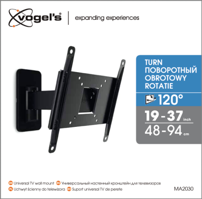 Vogels | Wall mount | MA2030-A1 | Full motion | 19-40 " | Maximum weight (capacity) 15 kg | Black