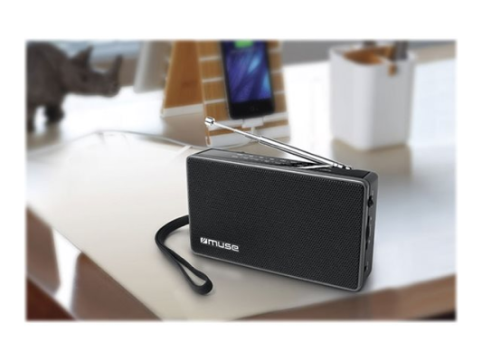 Muse | M-030R | 2-band portable radio | Black