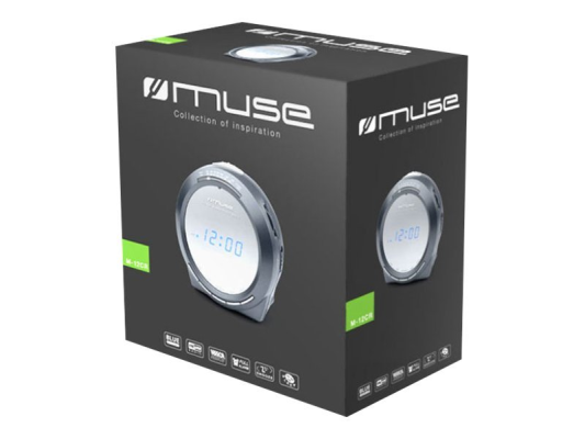 Muse | Clock radio PLL | M-12CR | Alarm function | Black