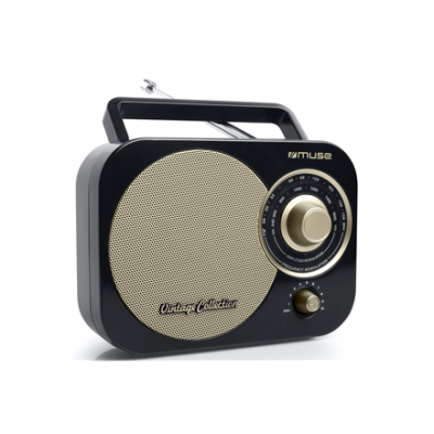 Muse | Portable radio | M-055RB | AUX in | Black / Gold
