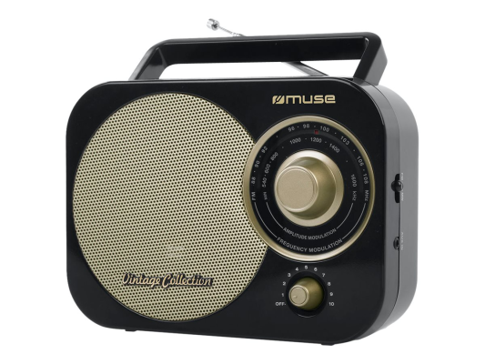 Muse | Portable radio | M-055RB | AUX in | Black / Gold