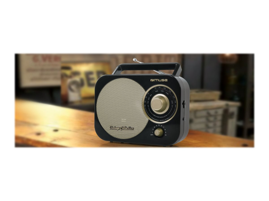 Muse | Portable radio | M-055RB | AUX in | Black / Gold