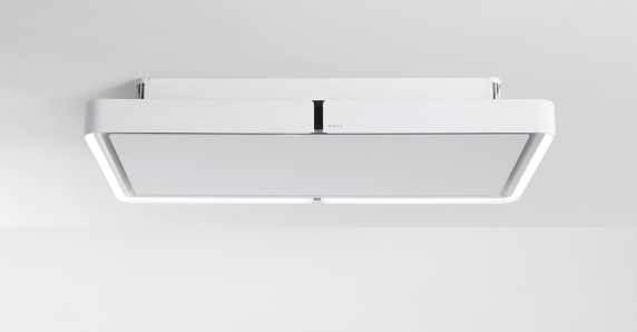 Novy | Hood (Recirculation) | Cloud 230 | Ceiling | Energy efficiency class Not applicable | Width 110 cm | 343 m³ / h | Remote control | LED | White