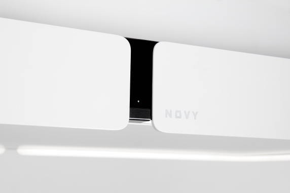Novy | Hood (Recirculation) | Cloud 230 | Ceiling | Energy efficiency class Not applicable | Width 110 cm | 343 m³ / h | Remote control | LED | White