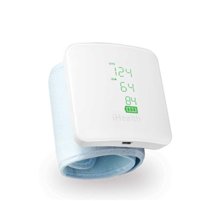 iHealth | Wrist Blood Pressure Monitor | BP7S | White | Blood pressure readings are stored on the secure, free, HIPAA compliant iHealth Cloud. Monitor blood pressure and pulse trends with intuitive charts and share data with your doctor in PDF or 