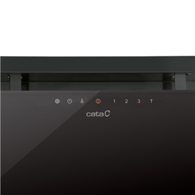 CATA | Hood | GC DUAL A 45 XGBK | Canopy | Energy efficiency class A | Width 45 cm | 820 m³ / h | Touch control | LED | Black glass