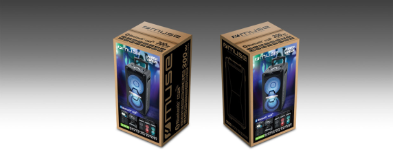 Muse | Party Box Speaker | M-1920DJ | 300 W | Bluetooth | Black | Portable | Wireless connection