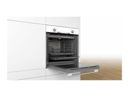 Bosch | Oven | HBA530BW0S | 71 L | A | Multifunctional | EcoClean | Push pull buttons | Height 60 cm | Width 60 cm | White
