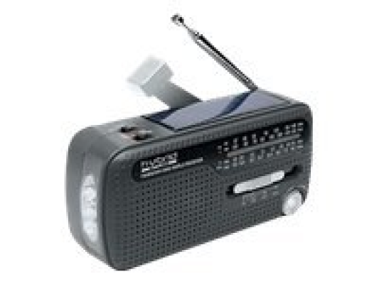 Muse | Radio Power supply by dynamo and solar | MH-07DS | Black