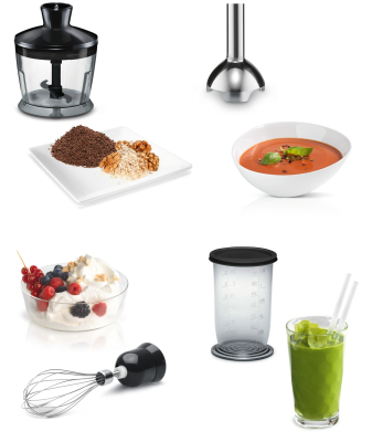 Bosch | Blender | CleverMixx MSM2650B | Hand Blender | 600 W | Jar material Plastic | Chopper | Mini chopper | Black