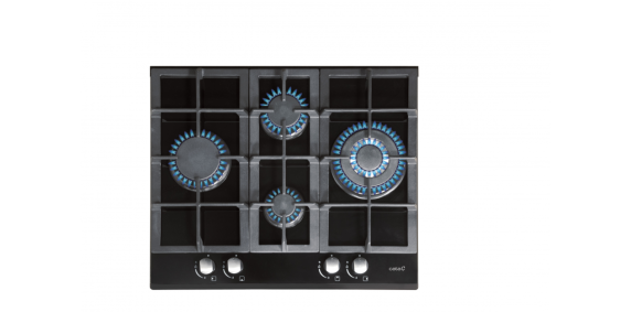 CATA | Hob | LCI 6031 B | Gas on glass | Number of burners / cooking zones 4 | Rotary knobs | Black