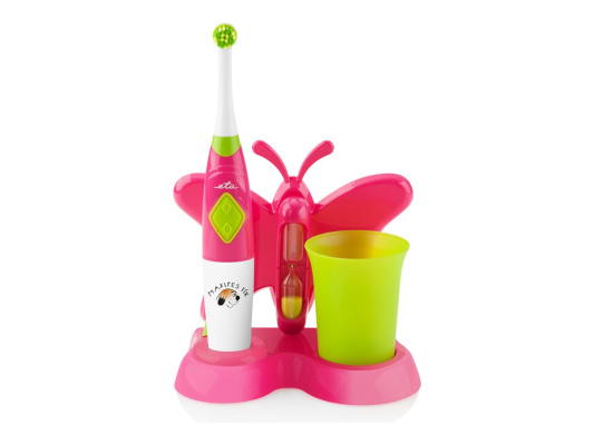 ETA | Toothbrush with water cup and holder | Sonetic ETA129490070 | Battery operated | For kids | Number of brush heads included 2 | Number of teeth brushing modes 2 | Pink