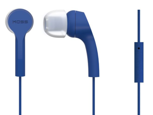 Koss | Headphones | KEB9iB | 3.5mm (1 / 8 inch) | In-ear | Microphone | Blue