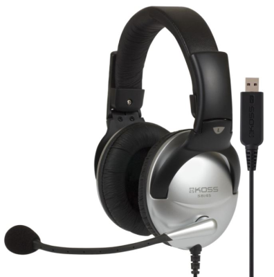 Koss | Gaming headphones | SB45 USB | Wired | On-Ear | Microphone | Noise canceling | Silver / Black