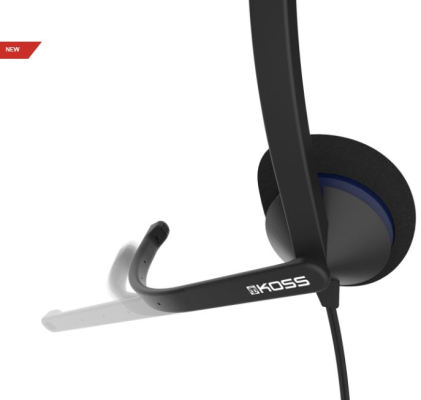 Koss | Headphones | CS195 USB | Wired | On-Ear | Microphone | Black