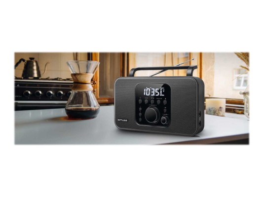 Muse | Radio | M-091R | Alarm function | AUX in | Black