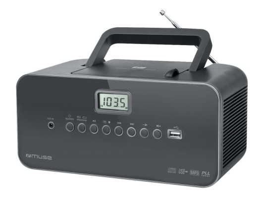 Muse | Portable radio | M-28DG | AUX in | Grey