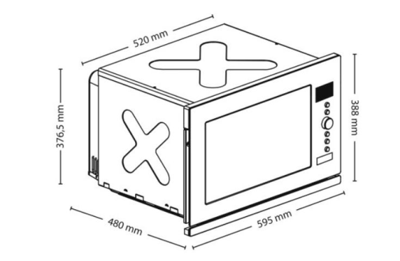 Caso | Microwave Oven | EMCG 32 | Built-in | 32 L | 1000 W | Convection | Grill | Stainless steel