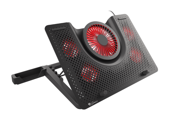 GENESIS Laptop cooling pad, OXID 550 15.6-17.3 5 FANS, LED LIGHT, 1 USB | Genesis | Laptop cooling pad, OXID 550 | Black | 400 x 280 x 55 mm | 2 year(s)