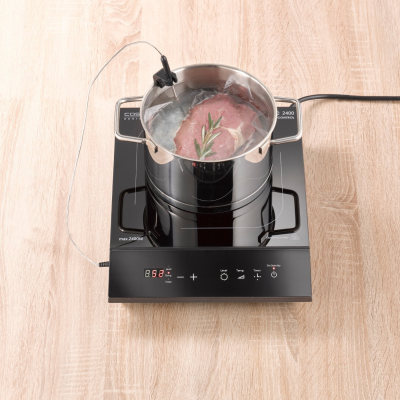 Caso | Table hob | TC 2400 ThermoControl | Number of burners / cooking zones 1 | Sensor touch | Black | Induction