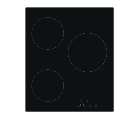 Simfer | Hob | H4.030.DECSP | Vitroceramic | Number of burners / cooking zones 3 | Touch | Black