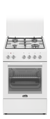 Simfer | Cooker | 4403SERBB | Hob type Gas | Oven type Electric | White | Width 50 cm | Electronic ignition | Depth 55 cm | 48 L
