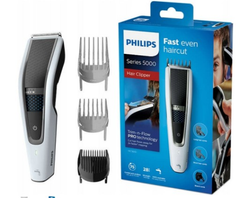 Philips | Hair clipper | HC5610 / 15 Series 5000 | Cordless or corded | Number of length steps 28 | Black / Grey