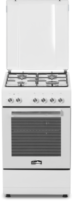 Simfer | Cooker | 5405SERBB | Hob type Gas | Oven type Electric | White | Width 50 cm | Electronic ignition | Depth 60 cm | 43 L