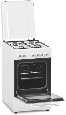 Simfer | Cooker | 5405SERBB | Hob type Gas | Oven type Electric | White | Width 50 cm | Electronic ignition | Depth 60 cm | 43 L