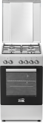 Simfer | Cooker | 5405SERGG | Hob type Gas | Oven type Electric | Stainless steel | Width 50 cm | Electronic ignition | Depth 60 cm | 43 L