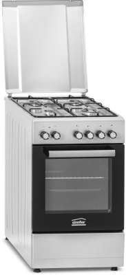 Simfer | Cooker | 5405SERGG | Hob type Gas | Oven type Electric | Stainless steel | Width 50 cm | Electronic ignition | Depth 60 cm | 43 L