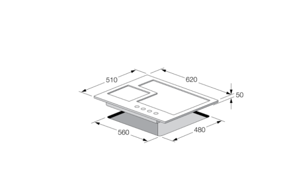 Fulgor | Hob | QH 604 GWK X | Gas | Number of burners / cooking zones 4 | Rotary knobs | Stainless steel