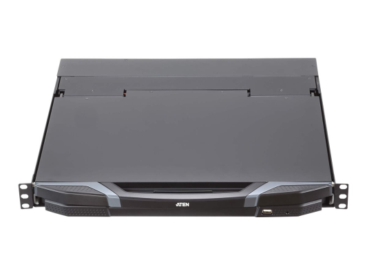 Aten | 1U Ultra Short Depth Dual Rail WideScreen LCD Console (USB / HDMI / DVI / VGA)