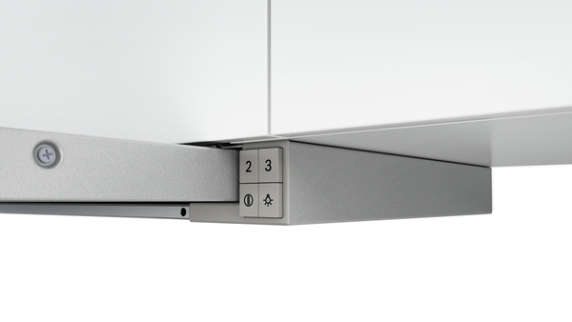 Bosch | Hood | DFT63AC50 Series 4 | Telescopic | Energy efficiency class D | Width 60 cm | 368 m³ / h | Mechanical | LED | Silver