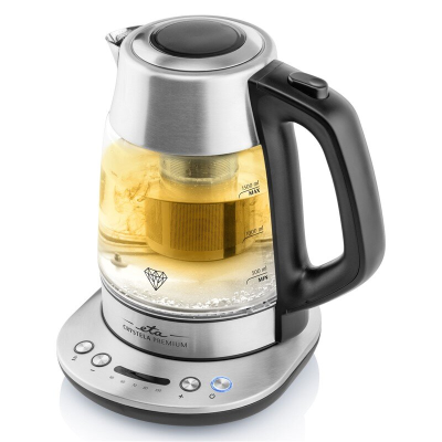 ETA | Kettle | Crystela Premium ETA915390000 | Electric | 2200 W | 1.5 L | Glass | 360° rotational base | Stainless steel / Glass