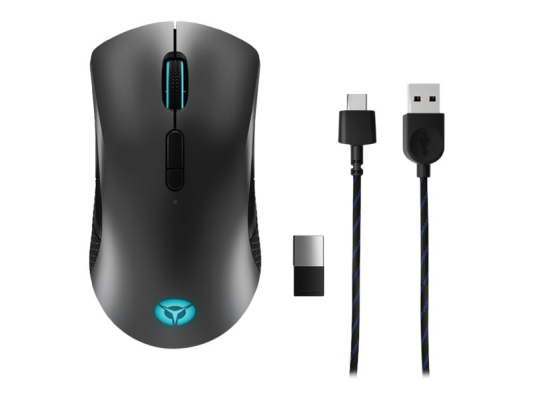 Lenovo | Wireless Gaming Mouse | Legion M600 | Optical Mouse | 2.4 GHz, Bluetooth or Wired by USB 2.0 | Black | 1 year(s)