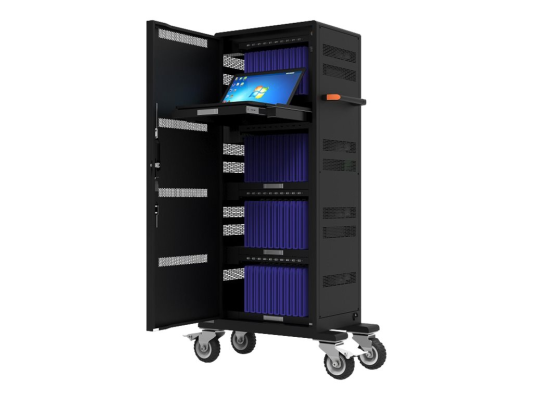 PORT CONNECT | Charging Cabinet 40 tablets + 1 Notebook | For notebook up to 17’’; Protection against overvoltage; Smart charge; 3 points lock; Ergonomic side bar; Charge progress indicator; Integrated UV lamp destroys viruses and bacteria; Omnidirect