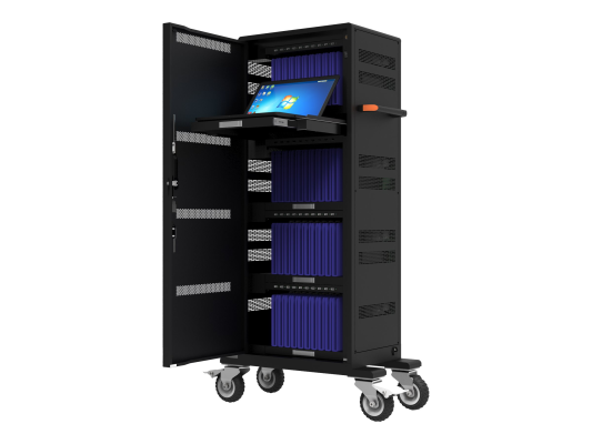 PORT CONNECT | Charging Cabinet 40 tablets + 1 Notebook | For notebook up to 17’’; Protection against overvoltage; Smart charge; 3 points lock; Ergonomic side bar; Charge progress indicator; Integrated UV lamp destroys viruses and bacteria; Omnidirect