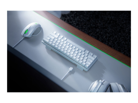 Razer | Huntsman Mini | Mercury White | Gaming keyboard | Wired | RGB LED light | US