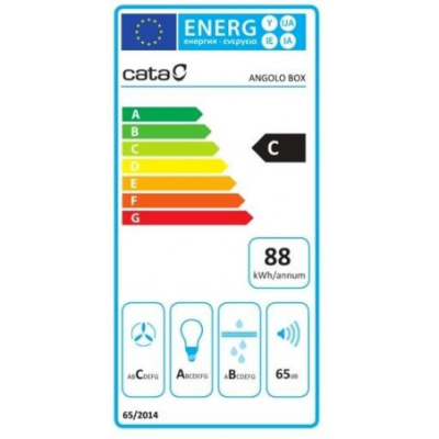 CATA | Hood | ANGOLO BOX | Wall mounted | Energy efficiency class A | Width 100 cm | 850 m³ / h | Mechanical control | LED | Stainless steel