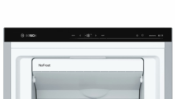 Bosch | Freezer | GSN36AIEP | Energy efficiency class E | Upright | Free standing | Height 186 cm | Total net capacity 242 L | No Frost system | Display | Stainless steel