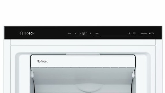 Bosch | Freezer | GSN36AWEP | Energy efficiency class E | Upright | Free standing | Height 186 cm | Total net capacity 242 L | No Frost system | Display | White