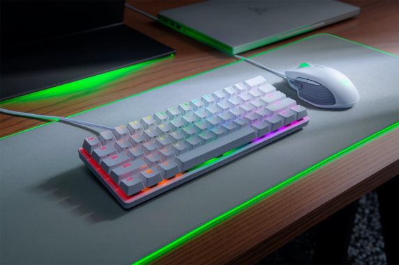 Razer | Huntsman Mini 60% | Mercury | Gaming keyboard | Wired | Optical | RGB LED light | US