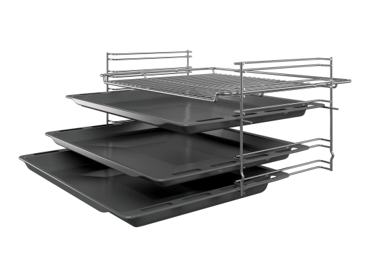 Bosch | Cooker | HKR39A250U | Hob type Vitroceramic | Oven type Electric | Stainless steel | Width 60 cm | Electronic ignition | Grilling | LED | Depth 60 cm | 66 L