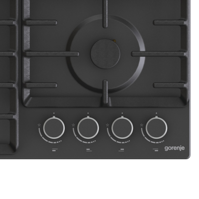 Gorenje | Hob | GW642AB | Gas | Number of burners / cooking zones 4 | Rotary knobs | Black